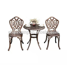 Comfortable outdoor patio dining set cast aluminum table and chair